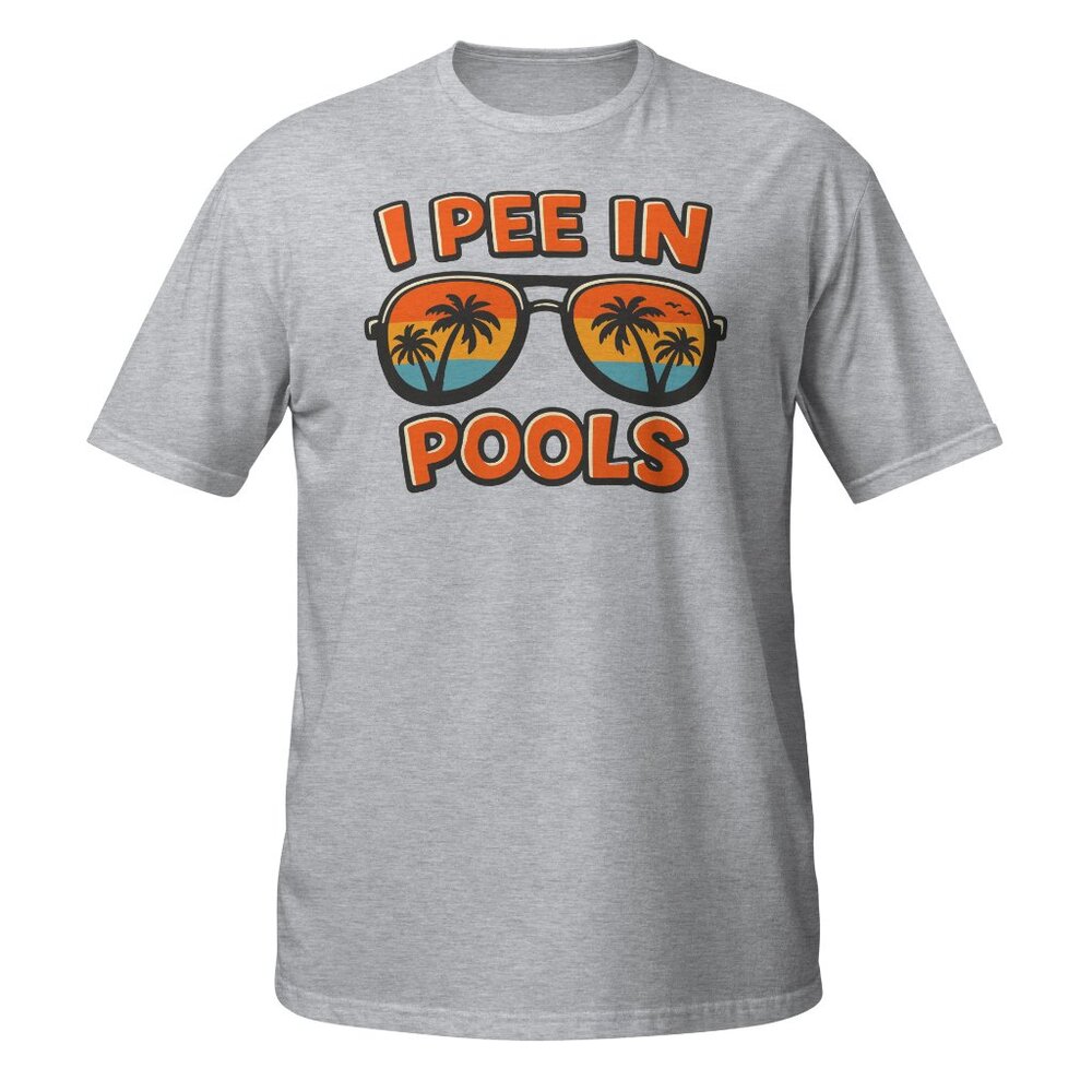 Unisex Funny Pool T Shirt I Pee In Pools Summer Humor Vacation Graphic Tee